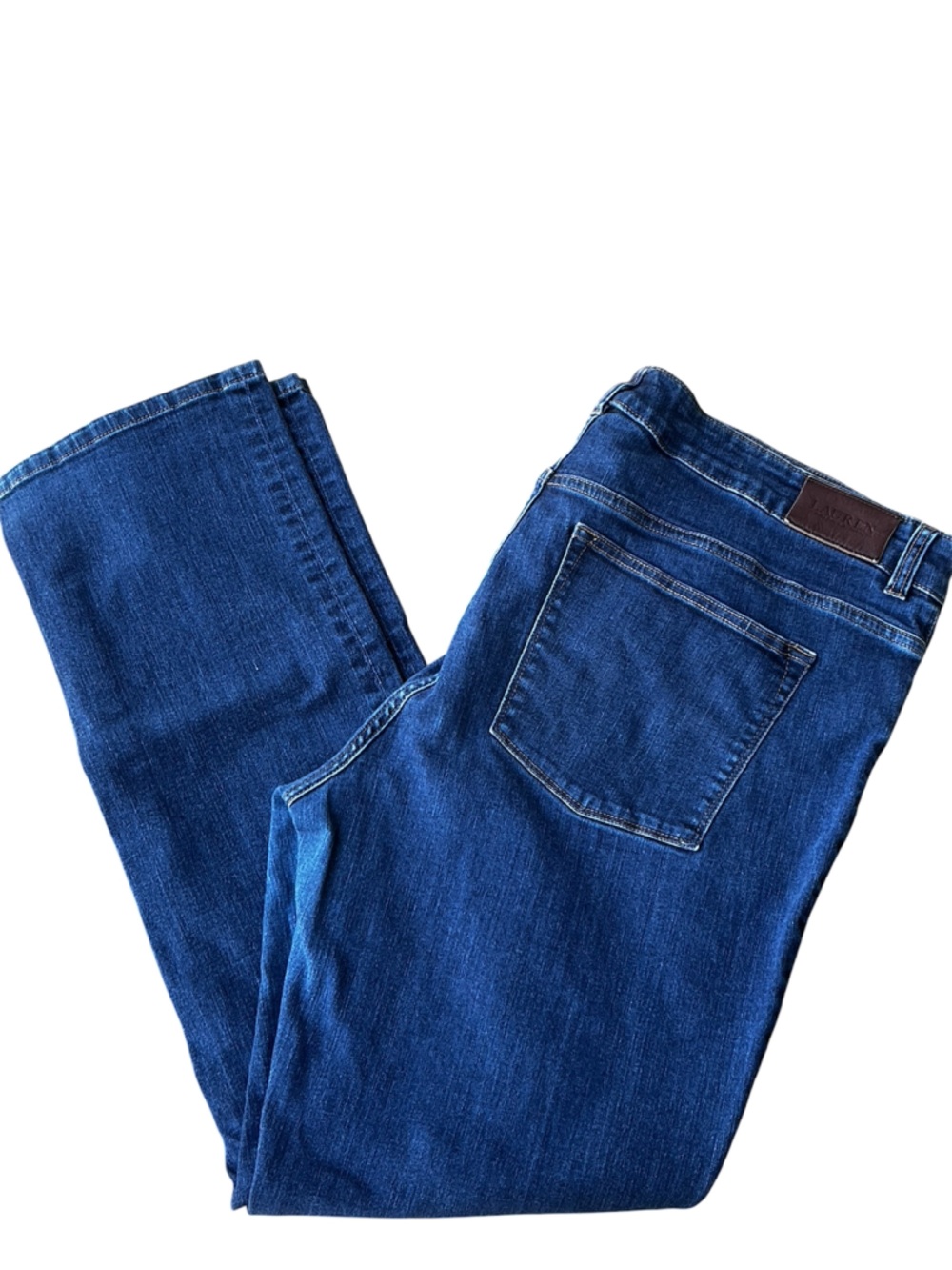 Lauren Ralph Lauren Premier Straight Blue Denim Jeans Size 18